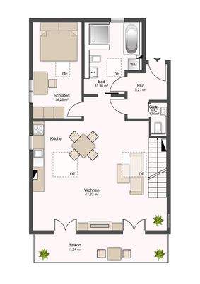 Grundriss erste Wohnebene