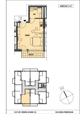 Grundriss-Skizze WE21