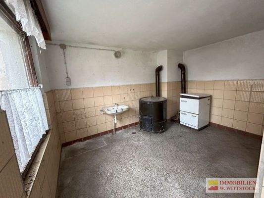 Waschküche hinter der Garage