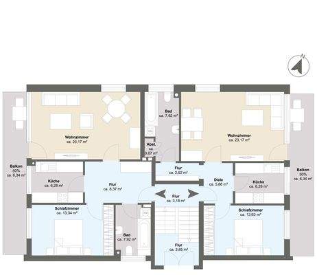 Grundriss - 1. Obergeschoss