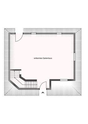 entkerntes Gartenhaus