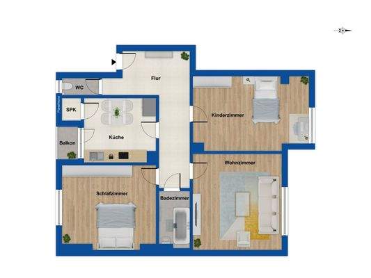 Grundriss 3.Obergeschoss