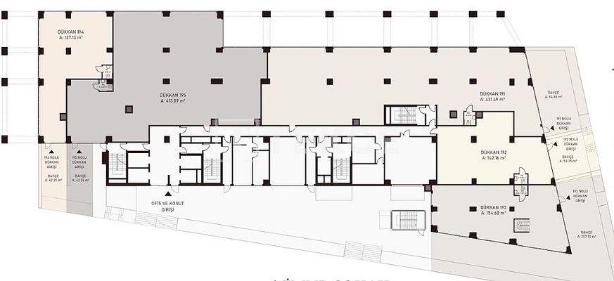 Commercials near Metro and Main Road in İstanbul Ataşehir