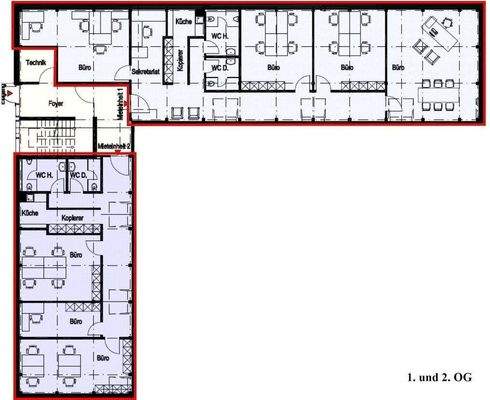 Plans, 1st and 2nd floor