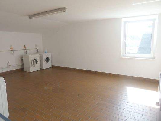 Waschen im Dachgeschoss