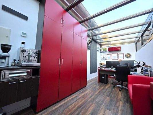 Separates Büro als Warmwintergarten