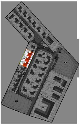 Lage im Neubaugebiet