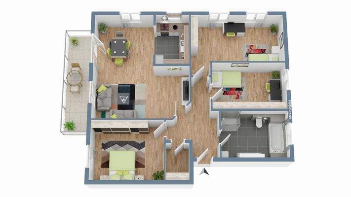 unverbindlicher Grundriss OG Wohung 3