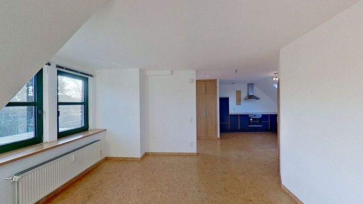 Blickrichtung von Wohnzimmer in Küche