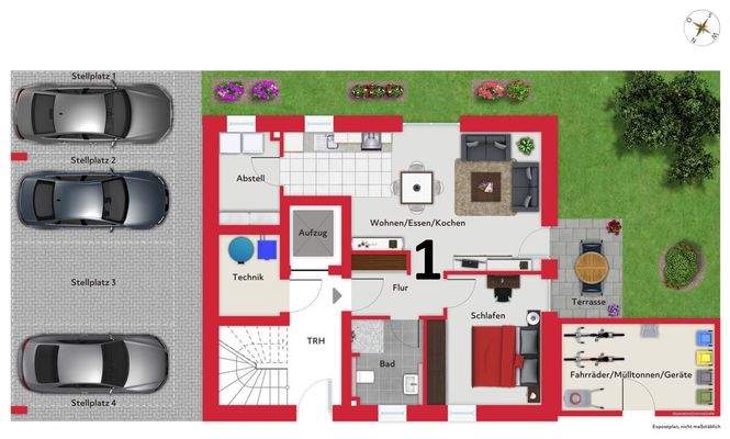 Grundriss Erdgeschoss WHS 1