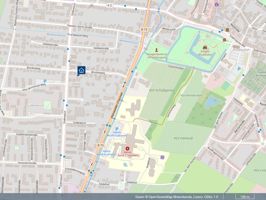 nah zu Klinik und Schlosspark