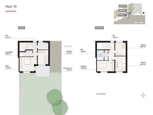 Übersicht Studio, Schlafen