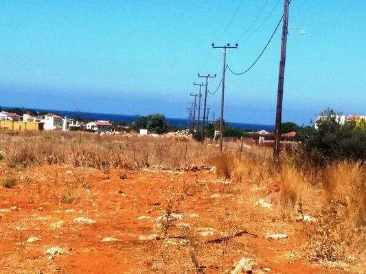 Kreta, Stavros: Grundstück zu verkaufen, nur wenige Meter vom Strand entfernt