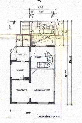 Grundriss mit Wintergarten 1973