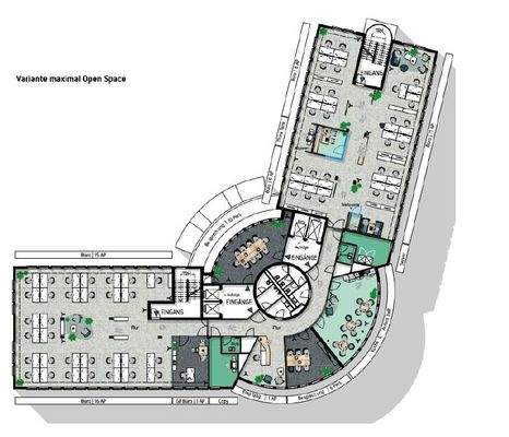 Grundriss Regelgeschoss - Haus 2 - Open Space