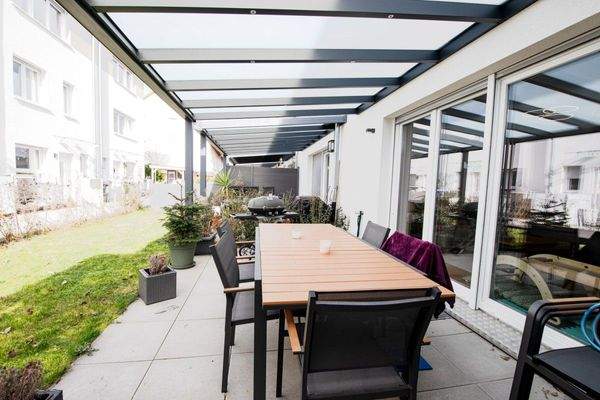 Die überdachte Terrasse