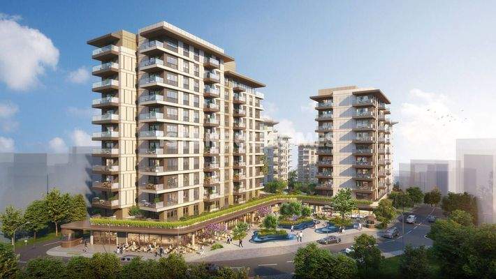 Apartments in a Project 150 M from the Metro in Istanbul Sisli