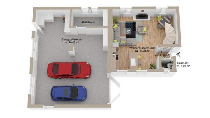 Grundriss EG - hinteres Wohnhaus