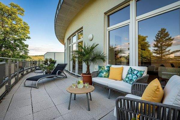 Dachterrasse im Sommer