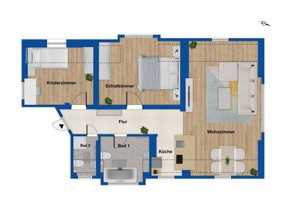 Grundriss Wohnung Dachgeschoss