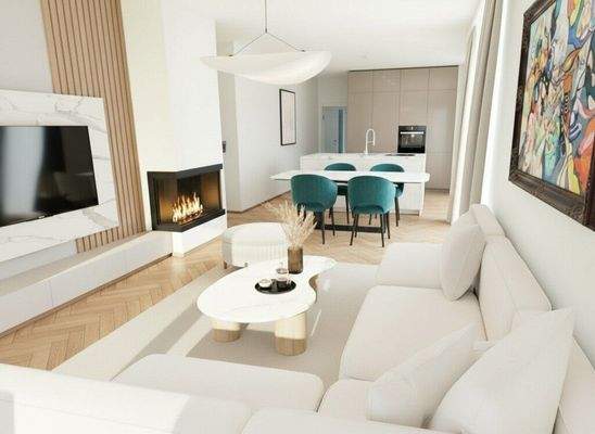 Wohnen mit Blick auf Küche