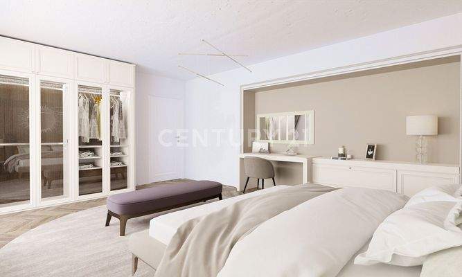 OG Schlafzimmer mit Zugang zur Loggia Visualisierung