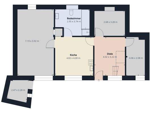 Gebäude 1 - Erdgeschoss