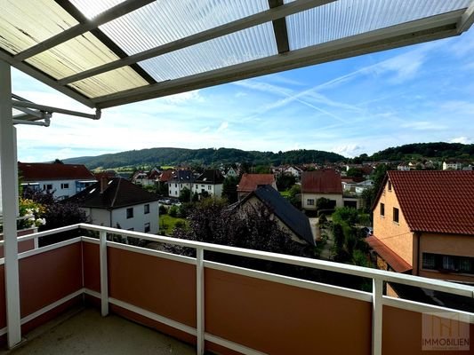 Idyllischer Blick vom Südbalkon 