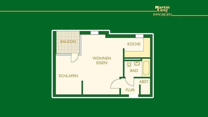 große 1 Zimmer Wohnung