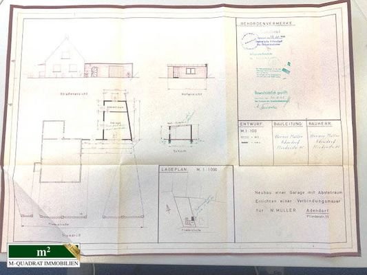 Grundriss Garage u. Werkstatt