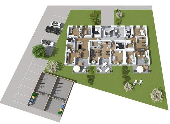 Grundriss des Erdgeschosses | TagansichtGrundriss des Erdgeschosses | Tag-Ansicht