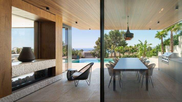 Summer kitchen in villa in Portals