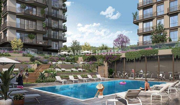 Stylish Apartments in a Project with Amenities in Sariyer Istanbul