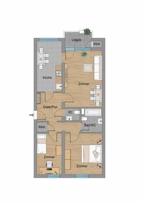Grundriss Whg 17