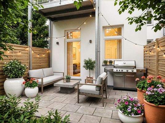 virtuell möbliert - Terrasse