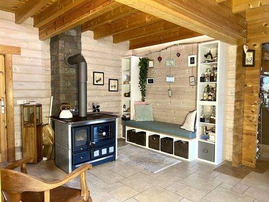 Ofen mit Kaminecke