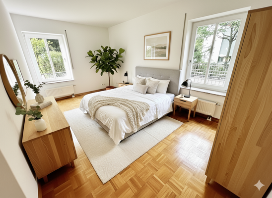 Schlafzimmer- Einrichtungsbeispiel