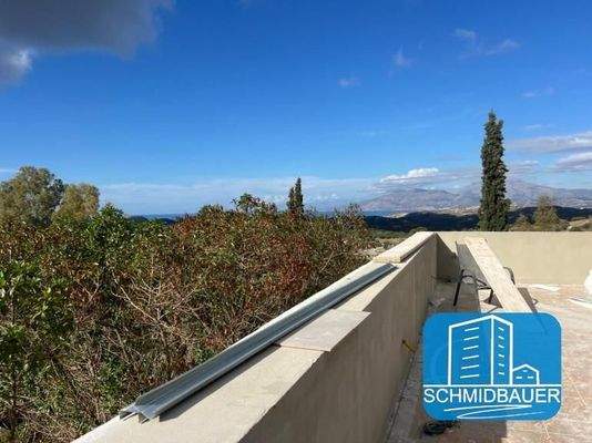 Kreta, Listaros: Im Bau befindliche Villa mit wunderschönem Meerblick und Gästehaus