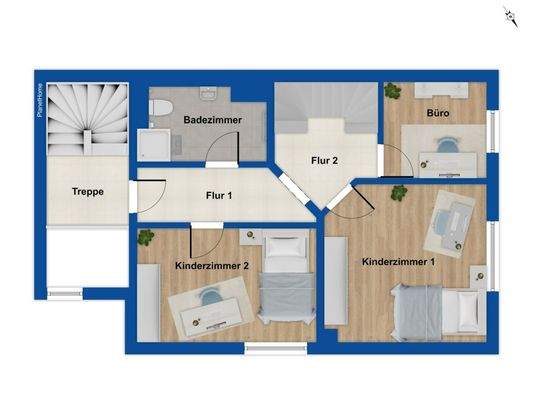 Mittleres Haus Obergeschoss