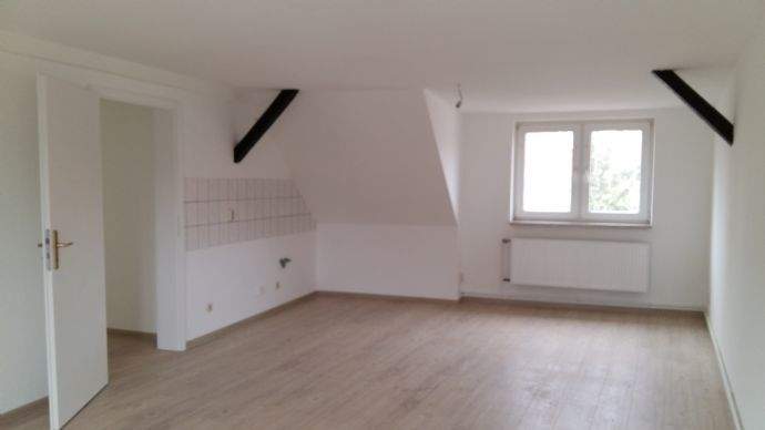 Wohnzimmer mit integrierter Küche