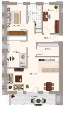Grundriss Referenzobjekt – vorbehaltlich baubedingter Abweichungen