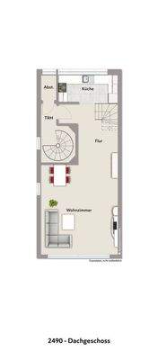 Grundriss DG visualisiert 2490
