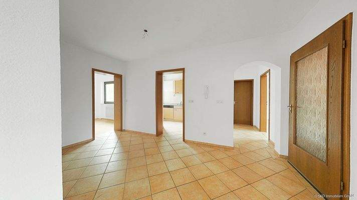 Der helle Eingangsbereich