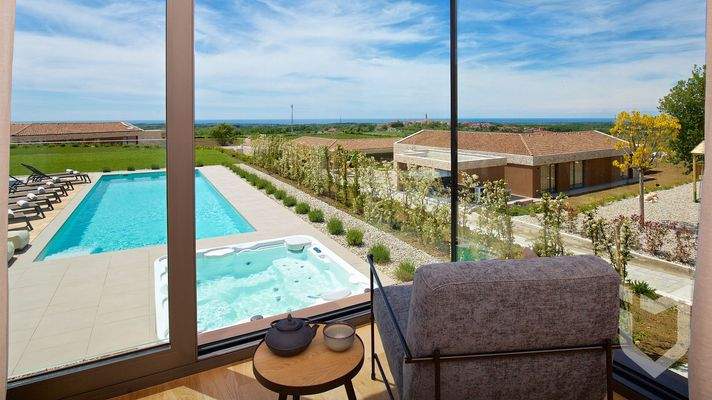 Panoramablick aus Schlafzimmer