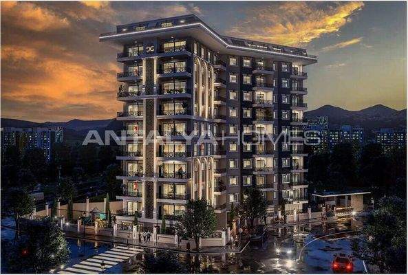 Elegant Flats for Sale 900 m from the Beach in Alanya