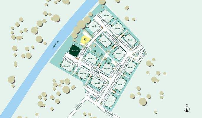 Lage des Mehrfamilienhauses im Quartier