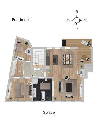 Vorderhaus, Penthouseetage