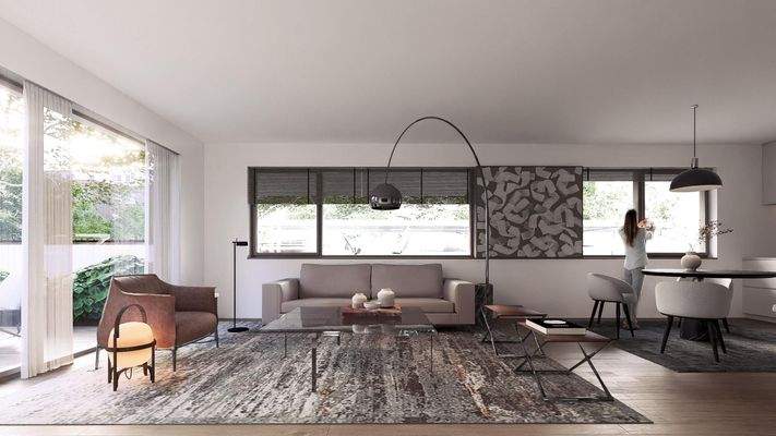 Visualisierung Wohn- und Esszimmer