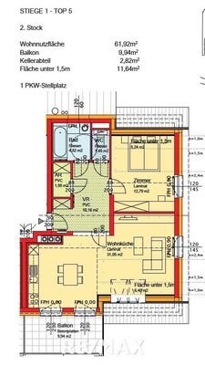 Grundriss Wohnung 1-5