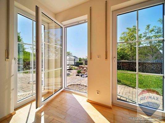 Blick auf die Terrasse